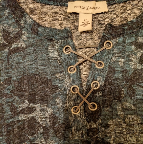 Vintage America Lace Up Shirt - Picture 3 of 3